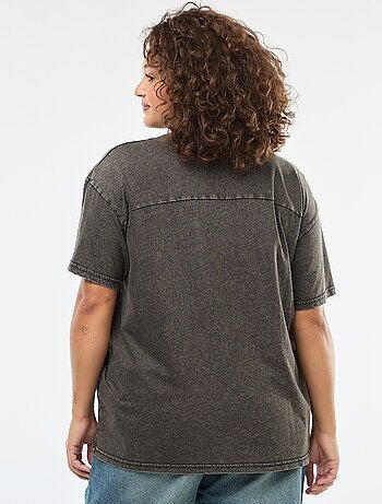 Only Carmakoma-T-shirt met print en korte mouw
