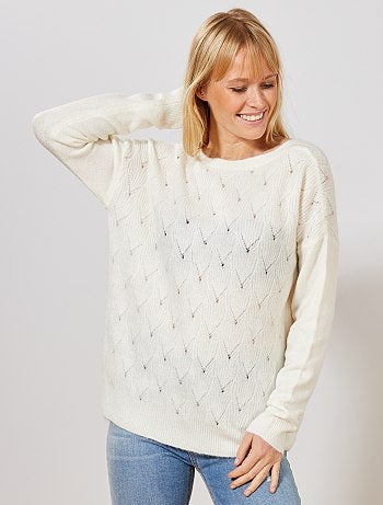 Damesmode maat 34-48 - Opengewerkt 2-in-1-vest - Kiabi