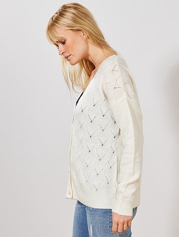 Damesmode maat 34-48 - Opengewerkt 2-in-1-vest - Kiabi