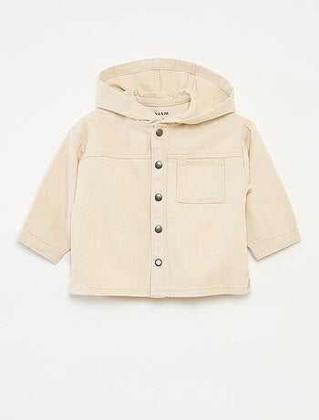 Overhemd van keperstof met capuchon