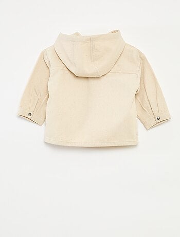 Overhemd van keperstof met capuchon