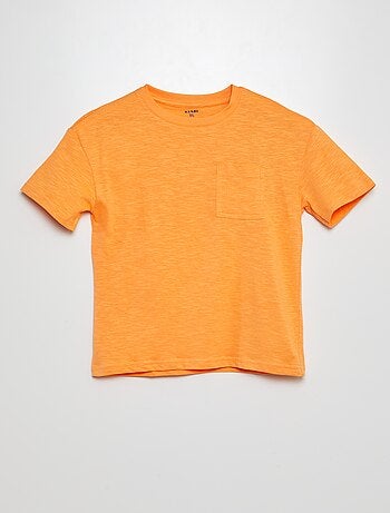 Oversized T-shirt effen T-shirt met zakje
