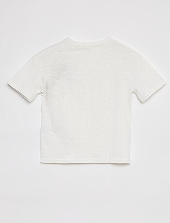 Oversized T-shirt effen T-shirt met zakje