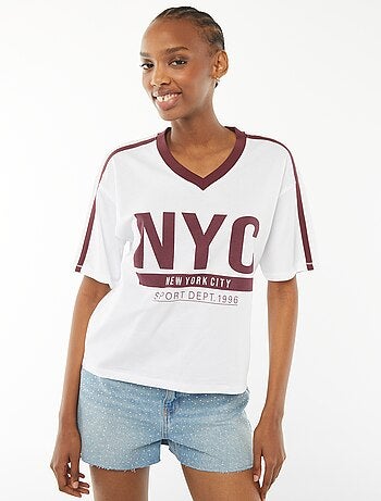 Oversized T-shirt met 'New York'-print