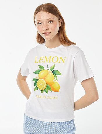 Oversized T-shirt met print vooraan