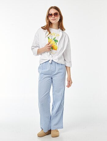 Oversized T-shirt met print vooraan