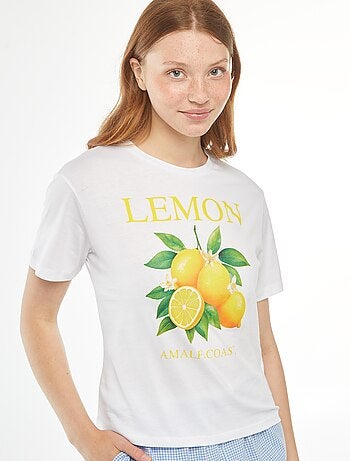 Oversized T-shirt met print vooraan