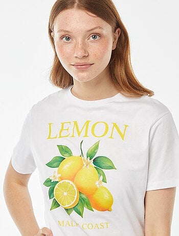 Oversized T-shirt met print vooraan