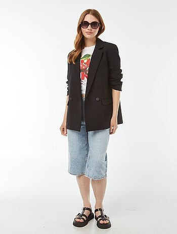 Oversized T-shirt met print vooraan