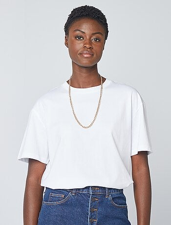Oversized T-shirt met ronde hals
