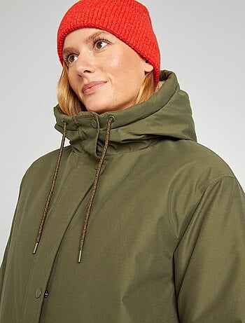 Parka met capuchon en schapenvacht effect voering