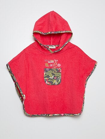 'Petit Béguin'-badcape met capuchon en print