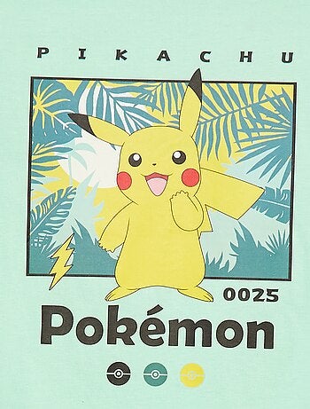 'Pokémon'-T-shirt met korte mouw en 'Pikachu'-print