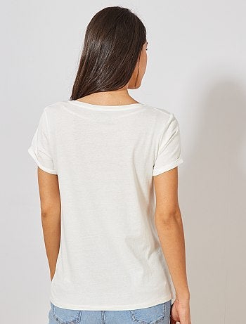 Zwangerschapskleding - Positieshirt van biologisch katoen - Kiabi