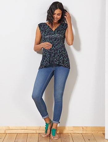 Zwangerschapskleding - Positietop in wikkelstijl - Kiabi