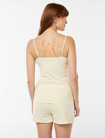Pyjama - Mouwloze top + short 'Winnie' - 2-delig