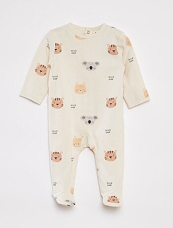 Pyjama met voetjes en motiefje