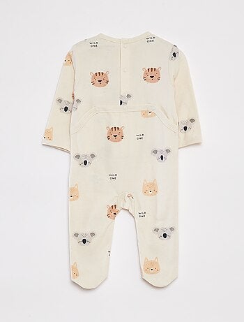 Pyjama met voetjes en motiefje