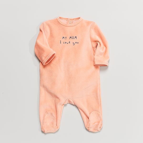 Pyjama Van Velours Bebe Garcon Roze Kiabi 4 00