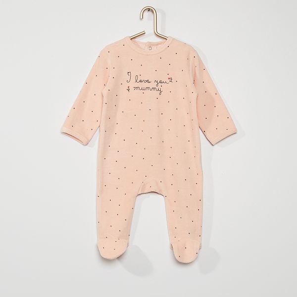 Pyjama Van Velours Bebe Fille Roze Kiabi 10 00