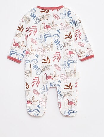 Pyjama/slaappakje van velours met voetjes