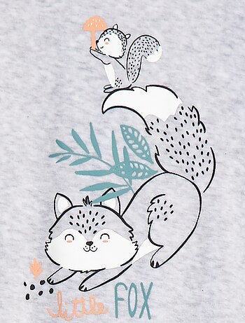 Pyjama/slaappakje van velours met voetjes