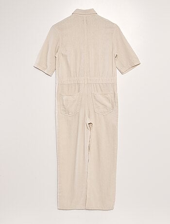 Rechte jumpsuit met korte mouwen - Uniseks