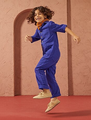 Rechte jumpsuit met korte mouwen - Uniseks