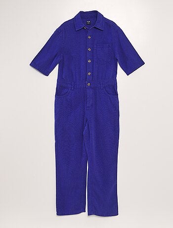Rechte jumpsuit met korte mouwen - Uniseks