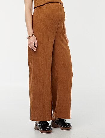Rechte zwangerschapsbroek van kreukeltricot