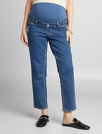 Rechte zwangerschapsjeans met band