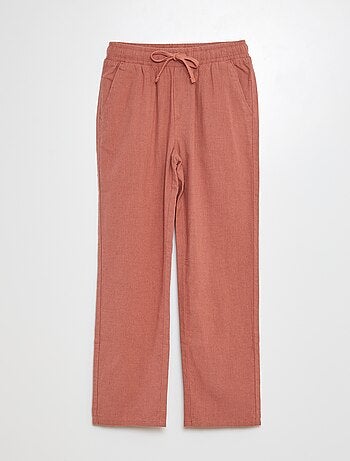 Regular-fit broek van linnen