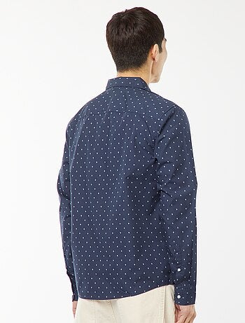 Regular-fit overhemd met stippenprint