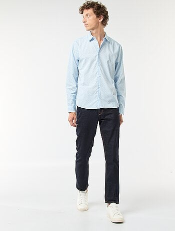 Regular-fit overhemd met stippenprint