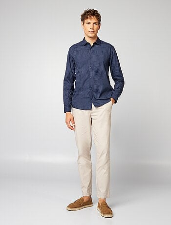 Regular-fit overhemd met stippenprint