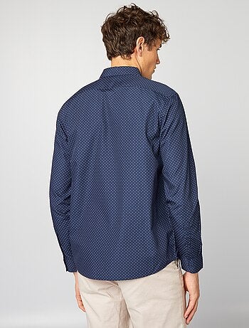 Regular-fit overhemd met stippenprint