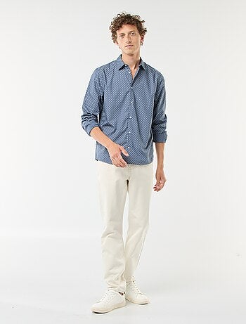 Regular-fit overhemd met stippenprint