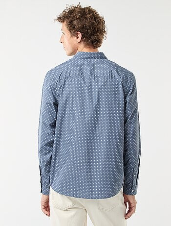 Regular-fit overhemd met stippenprint
