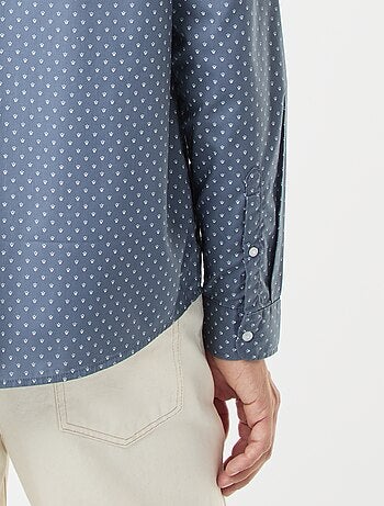 Regular-fit overhemd met stippenprint