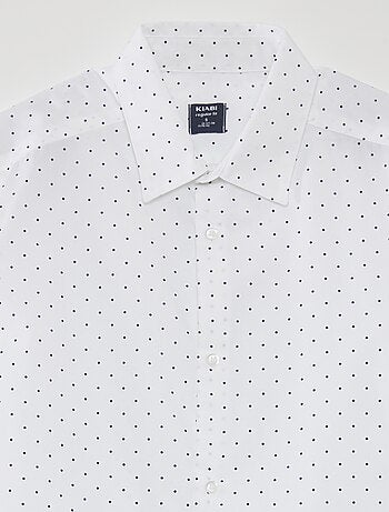Regular-fit overhemd met stippenprint
