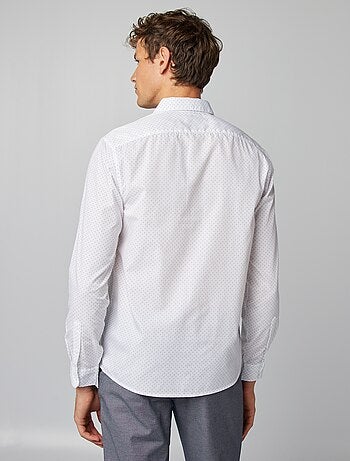 Regular-fit overhemd met stippenprint