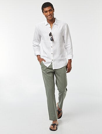 Regular-fit overhemd van linnen