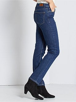 Regular stretch jeans met hoge taille - Kiabi