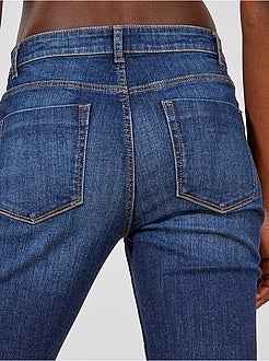 Regular stretch jeans met hoge taille - Kiabi