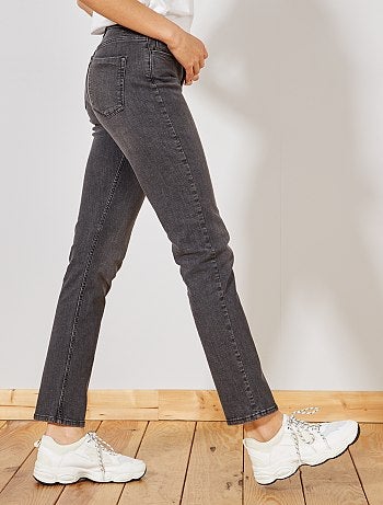 Regular stretch jeans met hoge taille - Kiabi