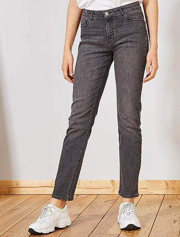 Regular stretch jeans met hoge taille - Kiabi