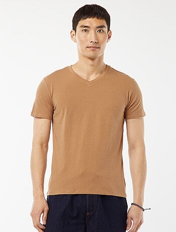 Regular T-shirt van stretchstof