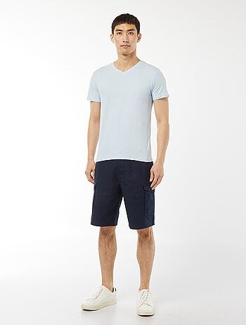Regular T-shirt van stretchstof