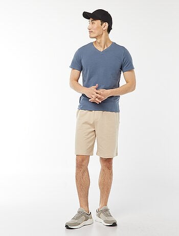Regular T-shirt van stretchstof