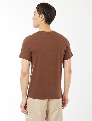 Regular T-shirt van stretchstof